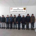 Erzurum Jandarma ekiplerince gerçekleştiren operasyonda 7 düzensiz göçmen ve 2 organizatör yakalandı.