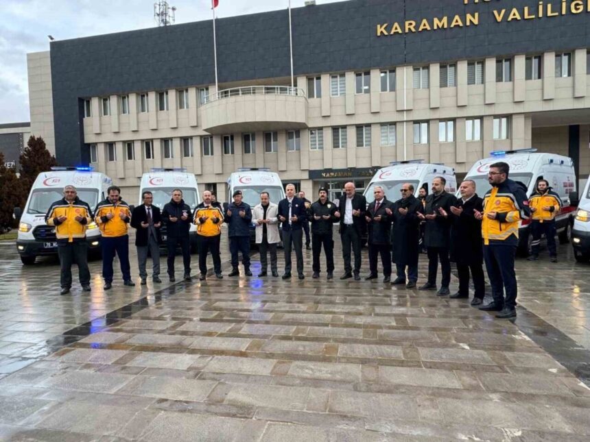 Karaman’da 6 yeni ambulansın teslim töreni gerçekleştirildi.
