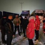 Kars’ta olumsuz hava koşullarında mahsur kalan vatandaşlara Kızılay destek oldu