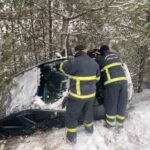 Kastamonu’da otomobilin şarampole devrilmesi sonucu 2 kişi yaralandı.