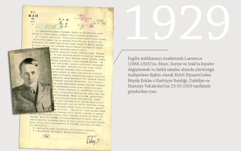 MİT, “Arabistanlı Lawrence” konulu 87 yıllık raporun belgelerini yayımladı. MİT, “Arabistanlı Lawrence” konulu 87 yıllık raporun belgelerini yayımladı.