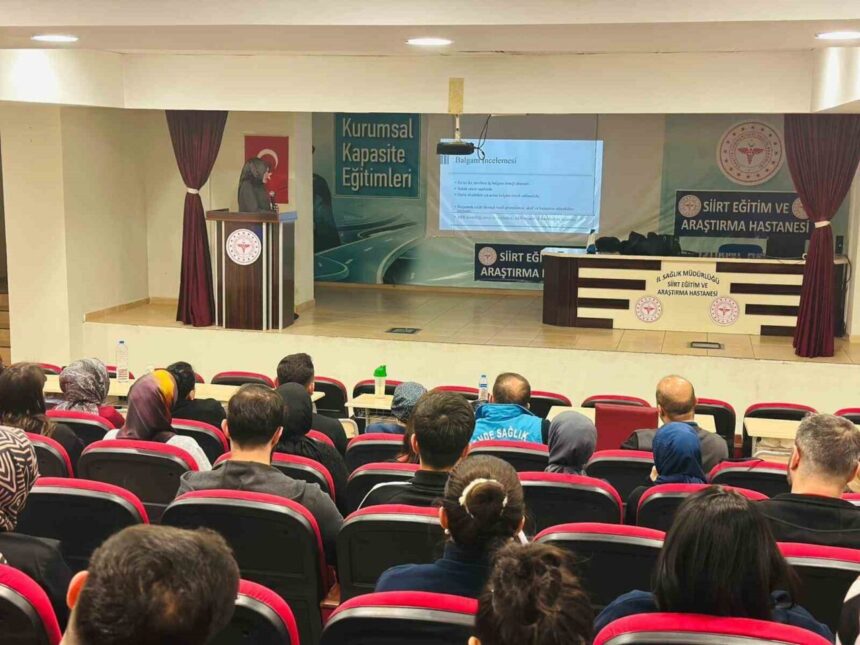 Siirt Eğitim ve Araştırma Hastanesi’nde Verem Farkındalık Haftası için eğitim programı düzenlendi. Siirt Eğitim ve Araştırma Hastanesi’nde Verem Farkındalık Haftası için eğitim programı düzenlendi.