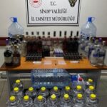Sinop’ta sahte alkol üretimine yönelik operasyonda çok sayıda kaçak ürün ele geçirildi.