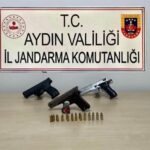 Söke’de jandarma operasyonunda 3 ruhsatsız tabanca ve fişek ele geçirildi.