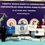 SUBÜ Wushu Kadın Takımı, Türkiye Şampiyonası’nda 6 altın madalya kazanarak şampiyon oldu.