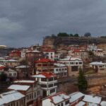 Safranbolu’nun Tarihi Evleri Kış Manzarası ile Dronla Görüntülendi