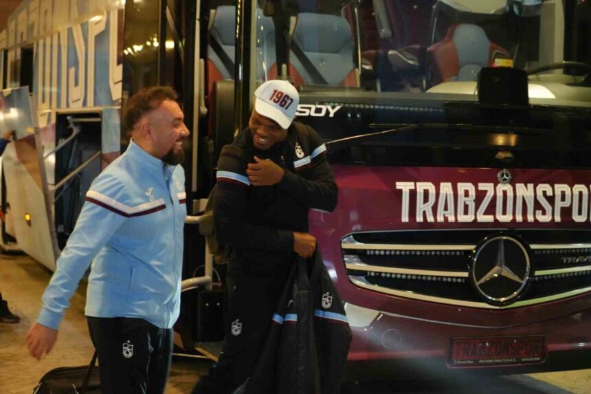 Trabzonspor kafilesi, Galatasaray ile oynayacağı Süper Kupa yarı finali için Gaziantep’te.