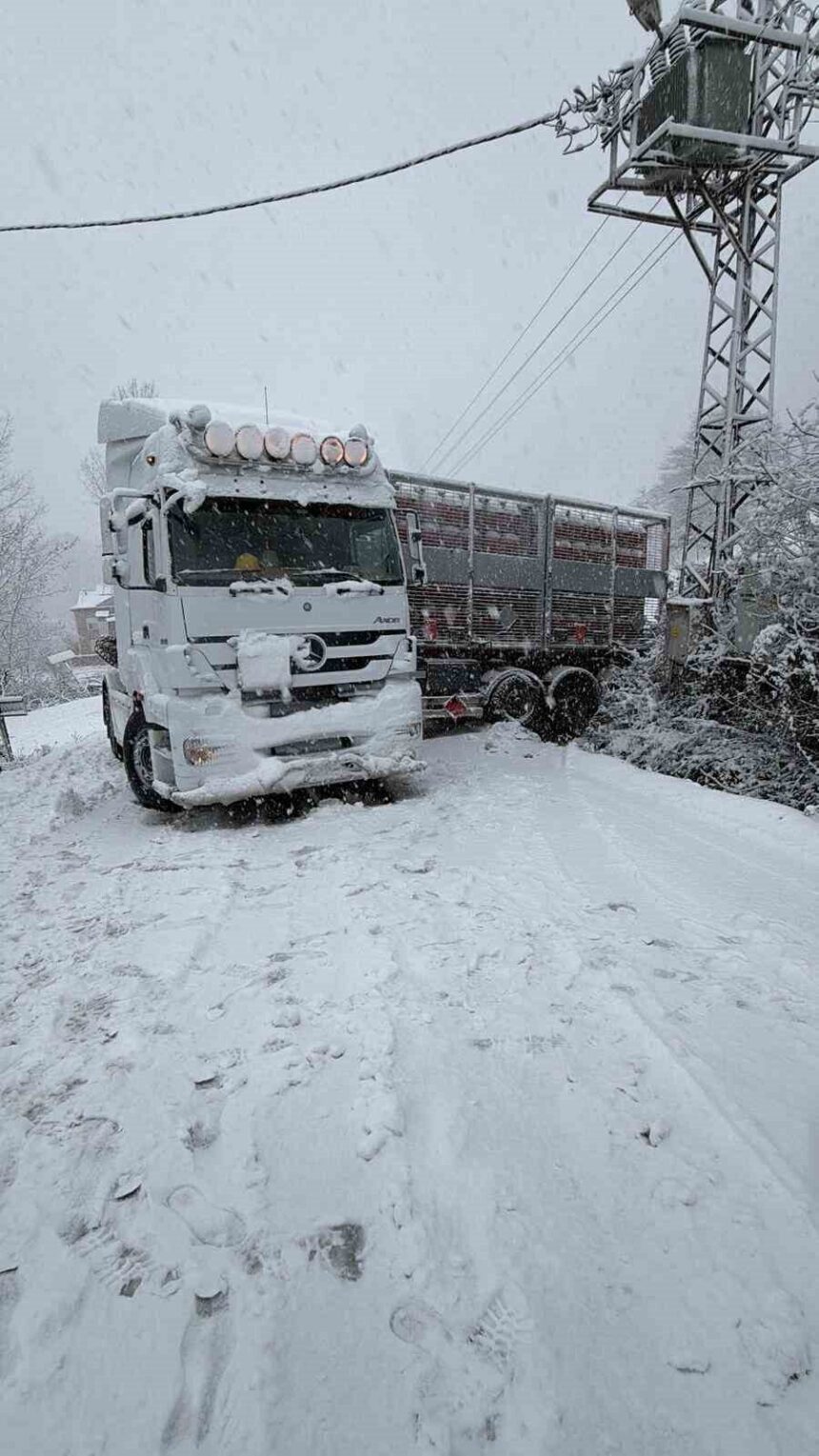 Türkeli’de Yoğun Kar Yağışı Ulaşımı Olumsuz Etkiledi, Karayolu Kapandı