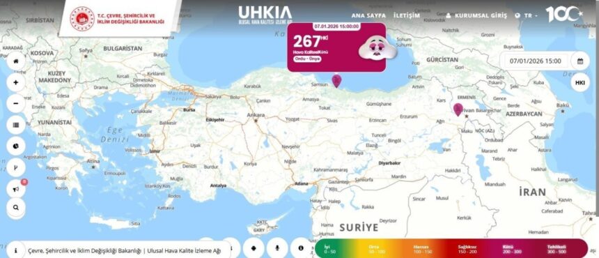 Ordu’nun Ünye ilçesinde hava kirliliği oranı en yüksek seviyeye ulaştı. Ordu’nun Ünye ilçesinde hava kirliliği oranı en yüksek seviyeye ulaştı.