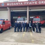 Üsküp’teki Bayram İtfaiyesi Gönüllü Timleri, Mudanya İtfaiye Amirliği’ni ziyaret etti.
