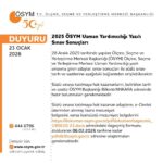 ÖSYM, Uzman Yardımcılığı Sınavı sonuçlarını açıkladı ve detayları duyurdu.