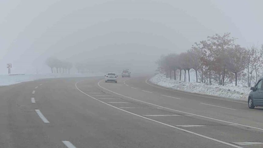 Özalp kara yolunda sabah saatlerinde yoğun sis sürücülere zorluk yaşatırken, soğuk hava yaşamı olumsuz etkiliyor.