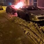 Yakutiye’de Park Halindeki Araçta Yangın Çıktı